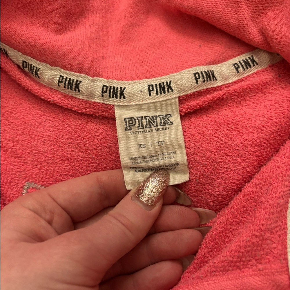 Victoria's Secret PINK Half Zip Sweatshirt Retro Y2K - Picture 4 of 5